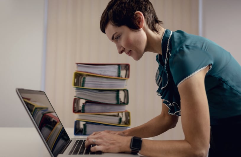 girl holding a safety file