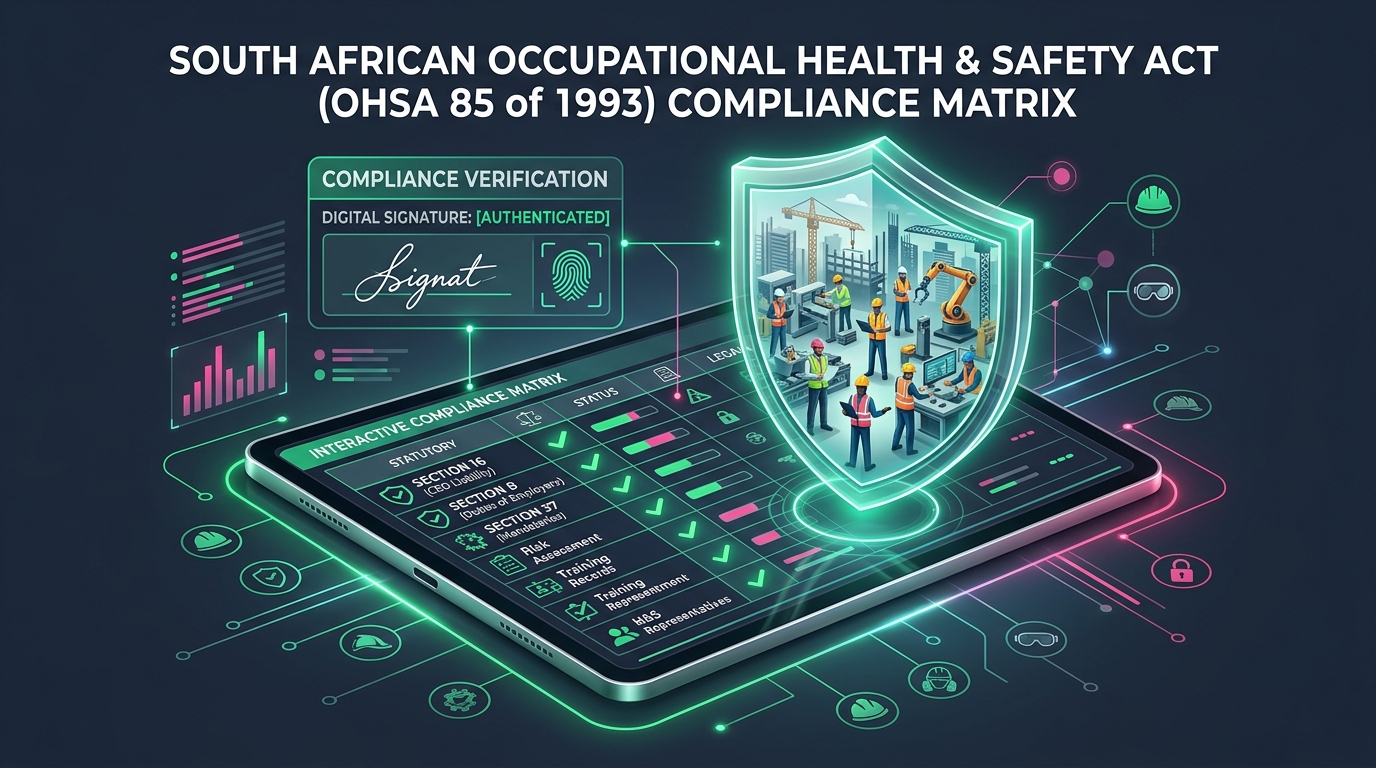 South African OHS Act 85 of 1993 Compliance Matrix Blueprint